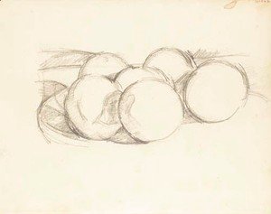 Paul Cezanne - Six pommes sur une assiette