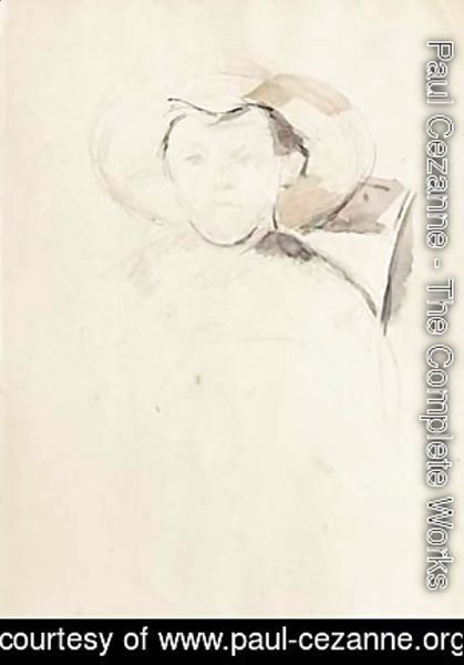Paul Cezanne - L'enfant au chapeau de paille assis sur une chaise
