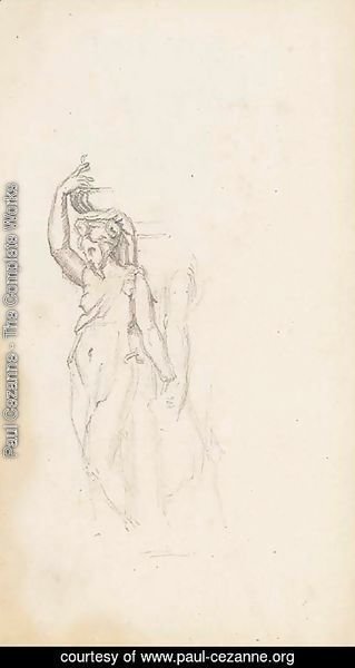 Paul Cezanne - D'apres Marcantonio Raimondi Caryatide