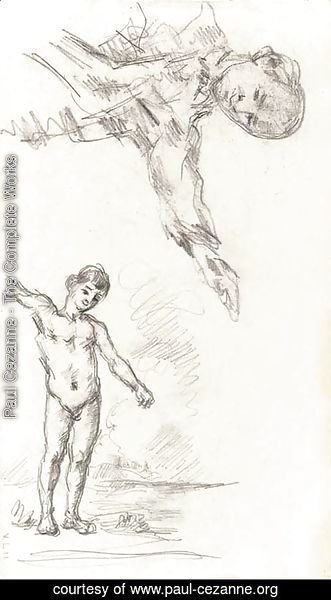 Paul Cezanne - Baigneur les bras etendus