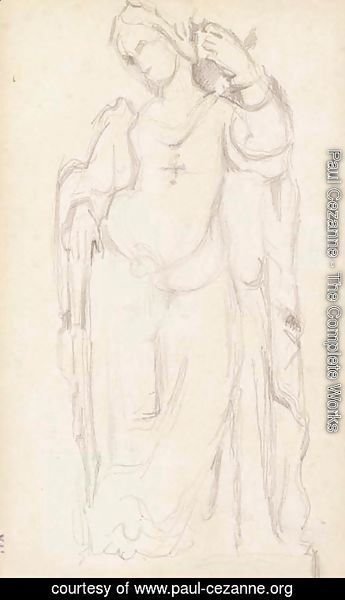 Paul Cezanne - D'apres Antoine-Auguste Preault Clemence Isaure