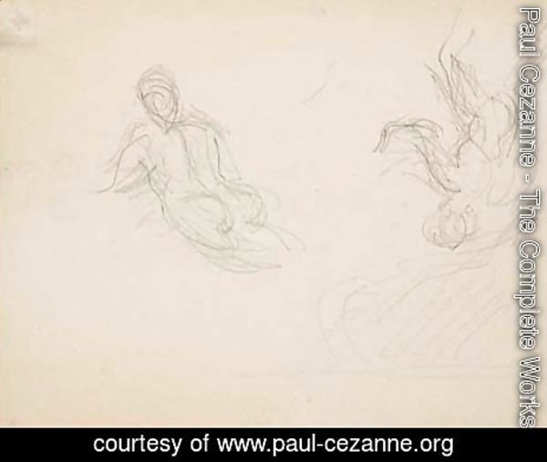 Paul Cezanne - Etudes de personnages feminins