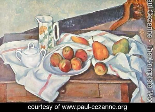 Paul Cezanne - Still life with sugar bowl