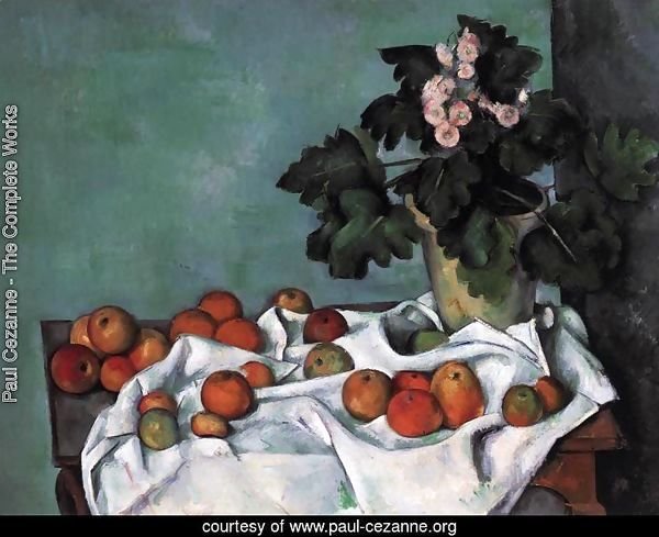 Still-Life with Apples and a Pot of Primroses