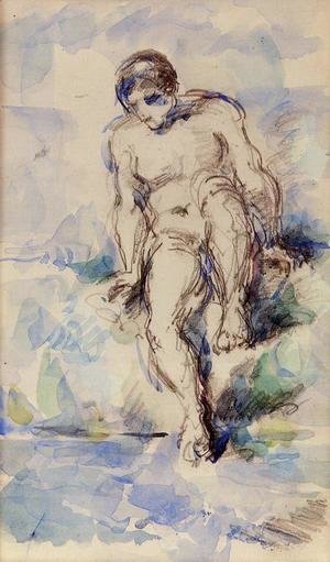 Paul Cezanne - Bather Entering The Water