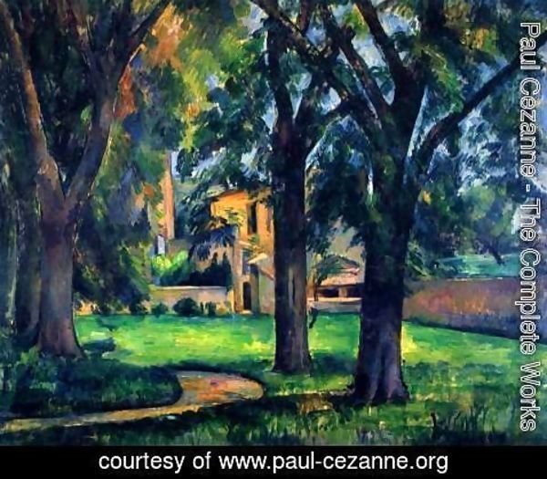 Paul Cezanne - Chestnut Tree And Farm At Jas De Bouffan