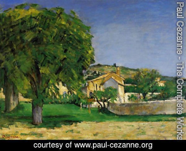 Paul Cezanne - Chestnut Trees And Farmstead Of Jas De Bouffin