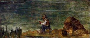 Paul Cezanne - Fisherman On The Rocks