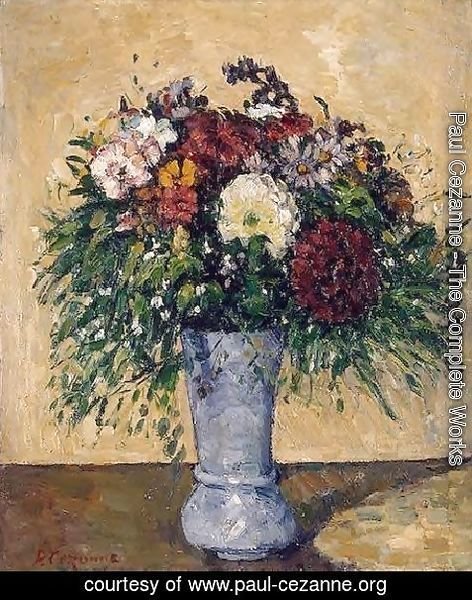 Paul Cezanne - Flowers In A Blue Vase