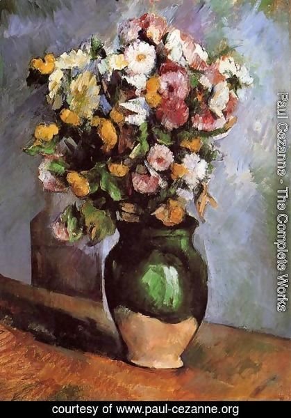 Paul Cezanne - Flowers In An Olive Jar