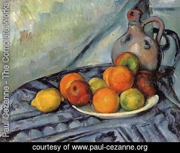 Paul Cezanne - Fruit And Jug On A Table