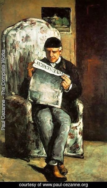 Paul Cezanne - Louis Auguste Cezanne  Father Of The Artist  Reading  L Evenement