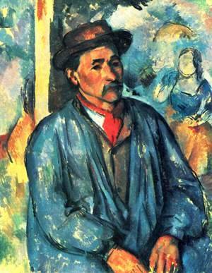 Paul Cezanne - Peasant In A Blue Smock