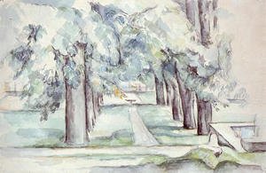 Paul Cezanne - Pool And Lane Of Chestnut Trees At Jas De Bouffan