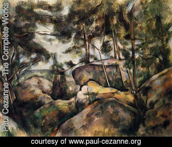 Paul Cezanne - Rocks At Fountainebleau