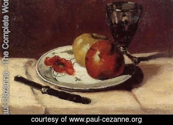 Paul Cezanne - Still Life   Apples And A Glass