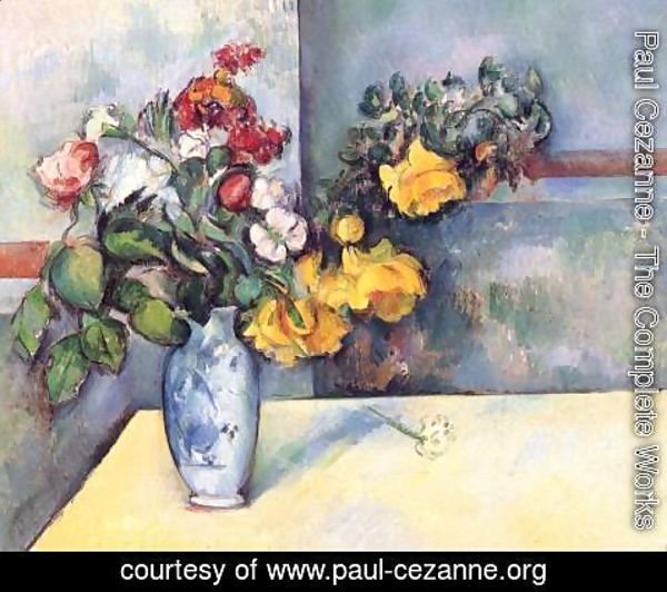 Paul Cezanne - Still Life   Flowers In A Vase