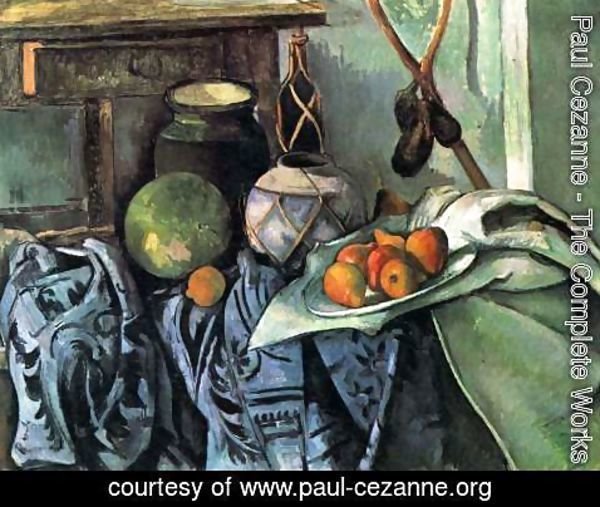Paul Cezanne - Still Life With A Ginger Jar And Eggplants