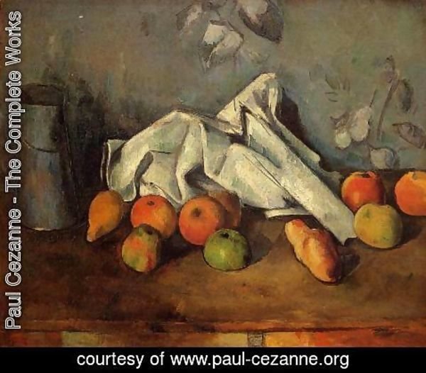 Paul Cezanne - Still Life With Milk Can And Apples