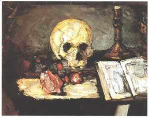 Still Life With Skull And Candlestick