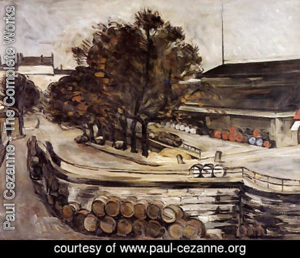 Paul Cezanne - The Wine Depot  Seen From Rue De Jussieu