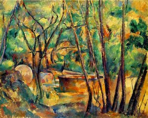 Paul Cezanne - Well  Millstone And Cistern Under Trees Aka Meule Et Citerne Sous Bois