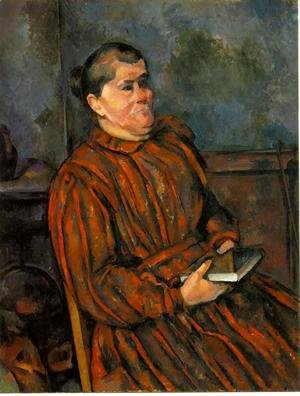 Paul Cezanne - Woman In A Red Striped Dress