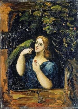 Paul Cezanne - Woman With Parrot