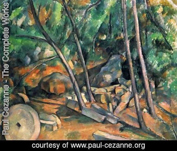 Paul Cezanne - Woods With Millstone