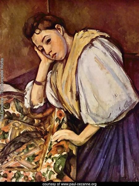 Young Italian Girl Resting On Her Elbow